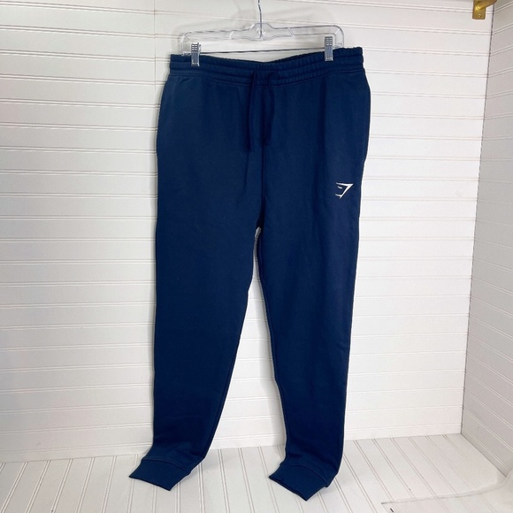 Gymshark Pants New With Bag Gymshark Mens Crest Joggers Navy Blue Large Poshmark